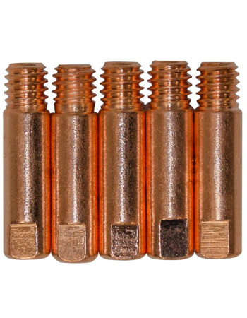 MIG Contact Tips 1.0mm MB15 Binzel Style Copper 5pcs - JEFTIPBZ15-1.0
