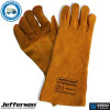 JEFGLWG-16YS 16" Welding Gauntlets Heat Resistant Leather Gloves for Automotive