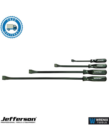 JEFBARPS04 4 Piece Pry Bar Set – Heavy Duty Automotive Lever Bar Kit