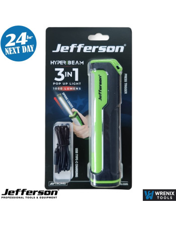 1000 LM COB LED Rechargeable Pop Up Inspection Light with Magnetic Base JEFTRCH4