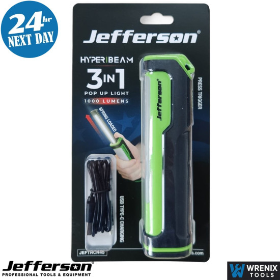 1000 LM COB LED Rechargeable Pop Up Inspection Light with Magnetic Base JEFTRCH4