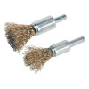 Sealey VS1801 Decarbonising Crimped Wire Brushes 2 Piece Carbon Removal Brushes