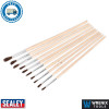 Sealey PB2 10pc Touch-Up Paint Brush Set Wooden Handle Assortment