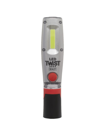Sealey LED1001 Rechargeable 8W COB + 1W LED Twist Inspection Lamp, Magnetic