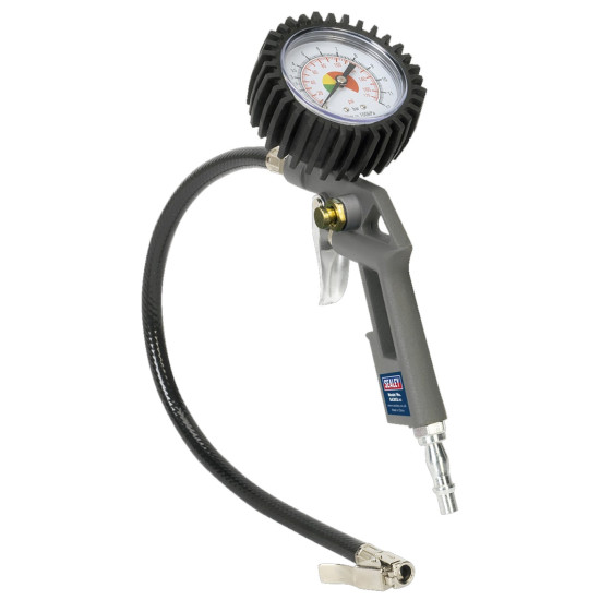 Air Line Tyre Inflator 0-175psi Sealey SA302 Pressure Gauge & 1/4" BSP Connector