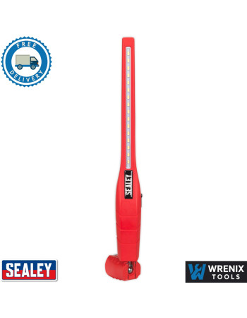 Sealey LED3604R Rechargeable 360° Slim Inspection Light 8W & 1W SMD LED - Red