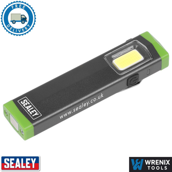 Sealey LED500SB 3W COB LED Inspection Torch 500Lumens, Magnetic and Rechargeable