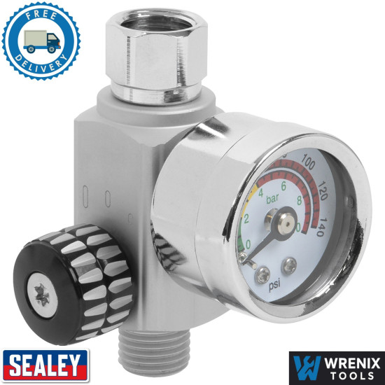 Sealey AR01 On-Gun Regulator Pressure Gauge Workshop Tool