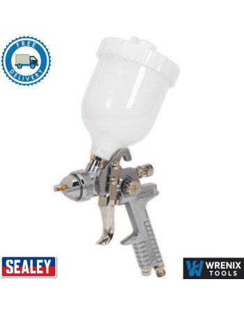 Sealey S641G Gravity Feed Spray Gun 1.4mm Tip - 600ml Paint Cup Fully Adjustable