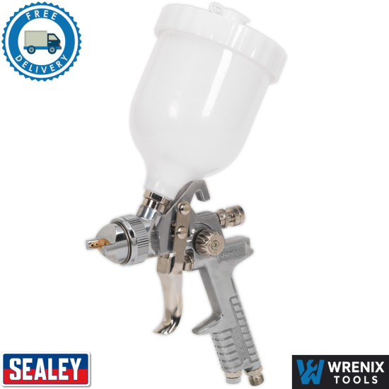 Sealey S641G Gravity Feed Spray Gun 1.4mm Tip - 600ml Paint Cup Fully Adjustable