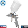 Sealey S641G Gravity Feed Spray Gun 1.4mm Tip - 600ml Paint Cup Fully Adjustable
