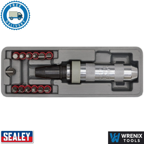 Sealey AK208 Impact Driver Set 1/2" Square Drive 15pc Premier Range