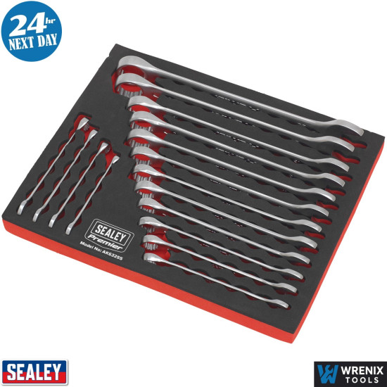 Sealey Premier Combination Spanner Set 6 to 22mm 16pc - AK63255