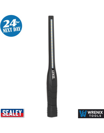 Sealey LED3604 Rechargeable 360° Slim Inspection Light 8W & 1W SMD LED - Black