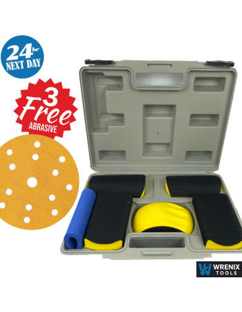 6pc Sanding Block Kit Body Repair Hand Sanding Pads Set Kit + 3 Free Abrasive
