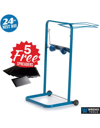 Heavy-Duty Floor Mounted Large Roll Wipes Dispenser + 5 Free Spreaders